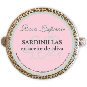 Sardinillas gourmet en aceite de oliva Rosa Lafuente 42 piezas · conserva premium gallega