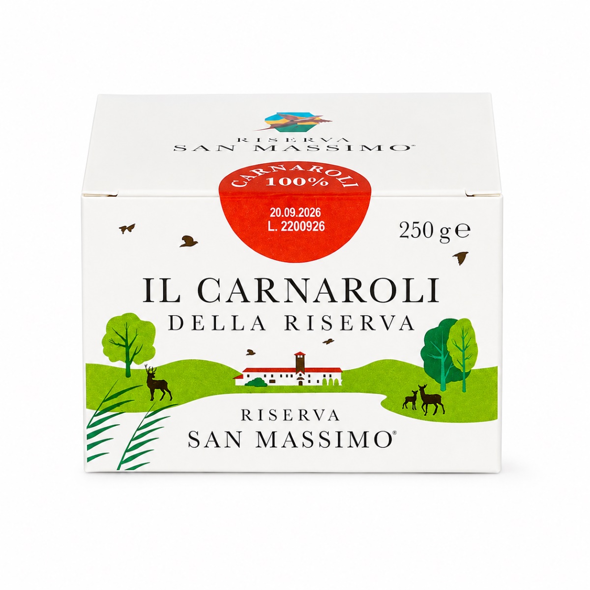 Arroz Carnaroli Classico Riserva San Massimo en Caja · 250 g Arroz Carnaroli Classico Riserva San Massimo en caja 250 g para risotto italiano