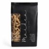 Fusilli integral sin gluten Maidea 500 g en envase negro sobre fondo blanco