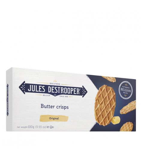 Butter Crisps Jules Destrooper 100g Galletas crujientes de mantequilla Jules Destrooper 100g