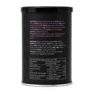 Etiqueta de Gianduja BUBÓ Barcelona 190 g con ingredientes, alérgenos e información nutricional