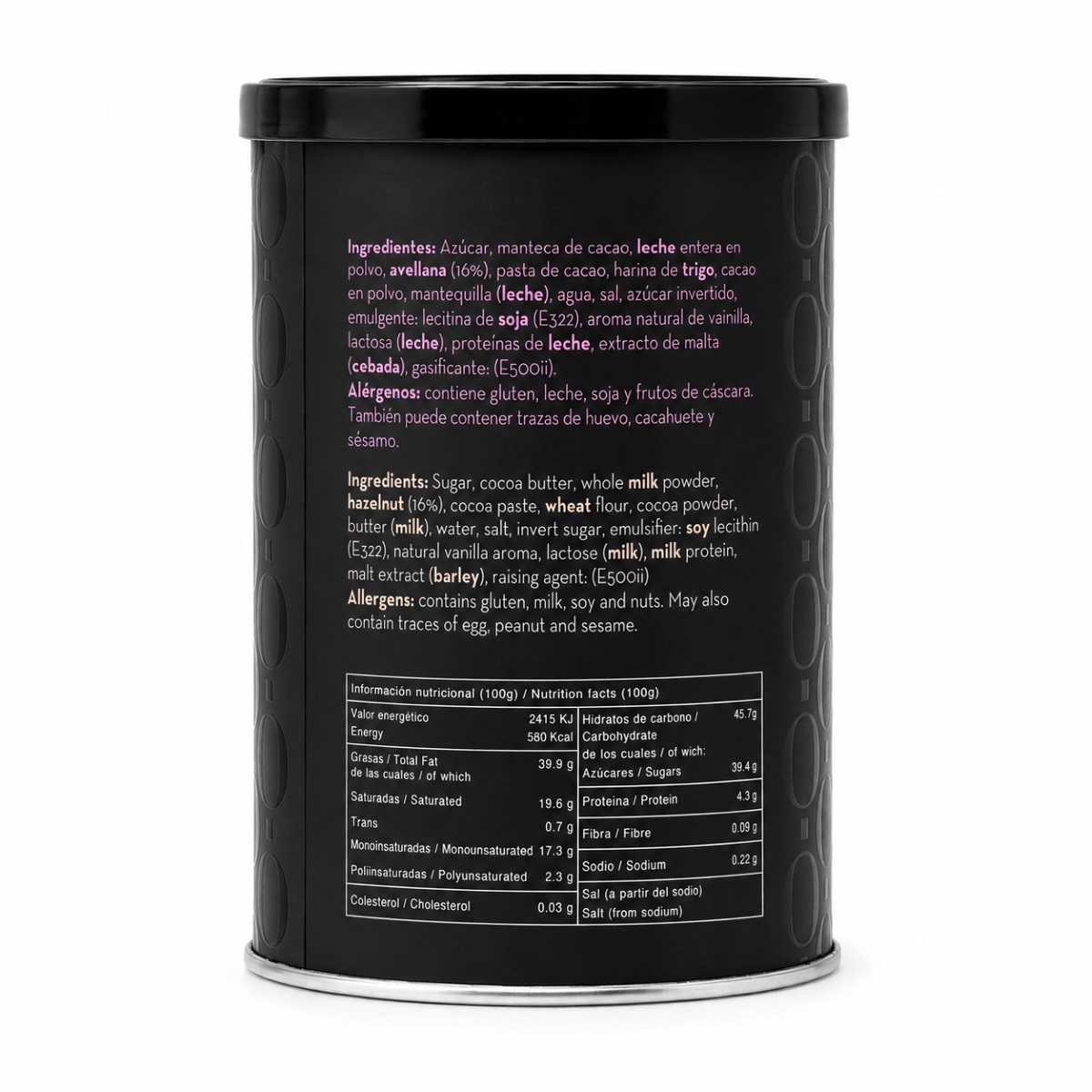 Gianduja BUBÓ Barcelona · 190 g · Ingredientes y Nutrición Etiqueta de Gianduja BUBÓ Barcelona 190 g con ingredientes, alérgenos e información nutricional