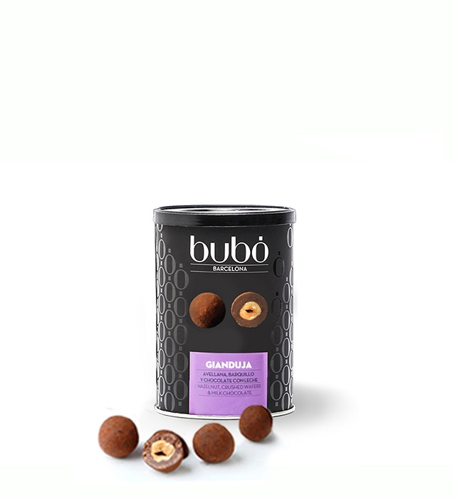 Gianduja BUBÓ Barcelona 190g · Avellana y Chocolate Gianduja BUBÓ Barcelona 190g avellanas con chocolate con leche