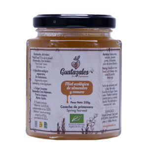 Miel ecológica de almendro y romero Guatazales 250 g en tarro de cristal