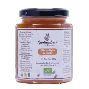 Miel ecológica de tomillo Guatazales 250 g en tarro de cristal