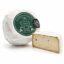 Queso de Oveja con Trufa Pastura Mini Finca Pascualete en pieza y porción cortada sobre fondo blanco