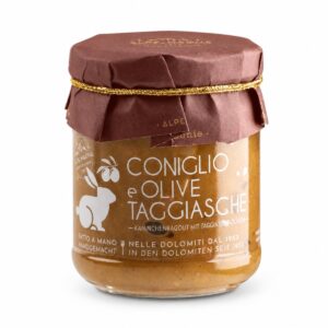 Salsa de Conejo con Aceitunas Taggiasche Alpe Magna 180 g en tarro de vidrio