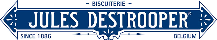 Logotipo Jules Destrooper biscuiterie belga desde 1886