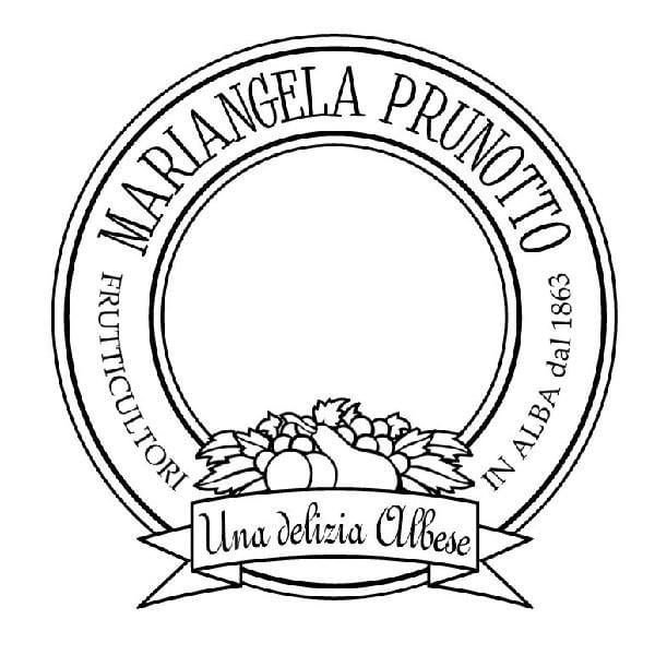 Logotipo Mariangela Prunotto frutas y conservas de Alba Italia