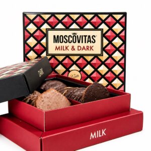 Moscovitas Mixtas Rialto Chocolate con Leche y Negro 320 g en estuche rojo