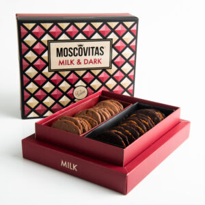 Moscovitas mixtas de almendra chocolate con leche y negro 320 g