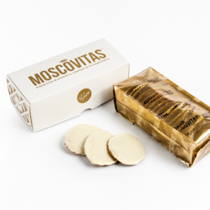 Caja de Moscovitas White Rialto de almendra con chocolate blanco 160 g