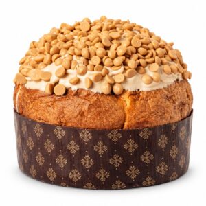 Panettone Chococaramel De Vivo 1 kg con cobertura de chocolate blanco y caramelo