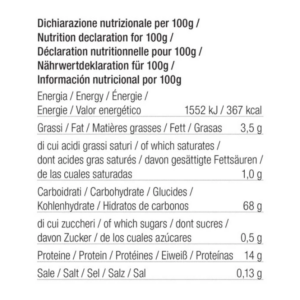 informacion nutricional pasta trufa porcini tartuflanghe valores nutricionales