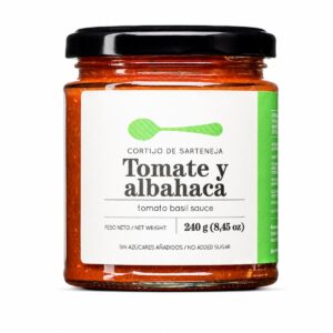 Salsa de Tomate y Albahaca Cortijo de Sarteneja 240 g en tarro de cristal