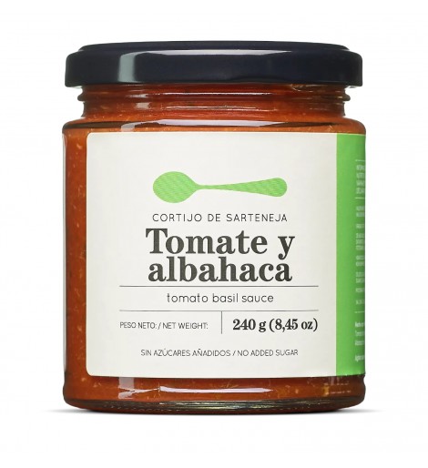 Salsa tomate y albahaca Cortijo de Sarteneja 240g salsa de tomate y albahaca Cortijo de Sarteneja gourmet