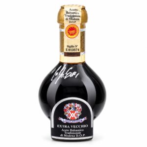 Vinagre balsámico tradicional de Módena DOP Extra Vecchio Ermes Malpighi 35 años 100 ml, botella con precinto numerado