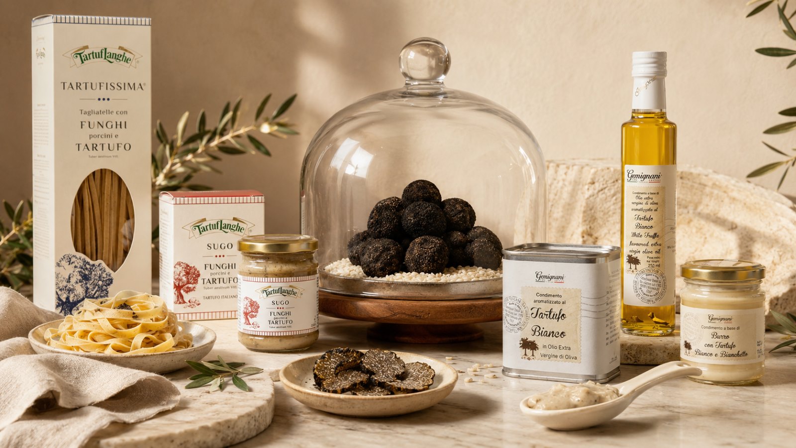 Productos de trufa italiana gourmet en AGÁPICO
