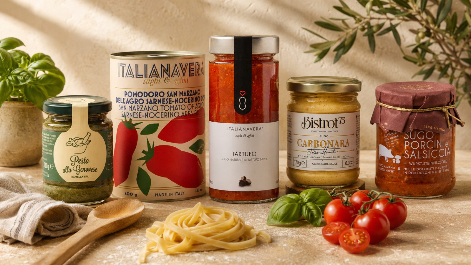 Salsas y tomate italiano gourmet para comprar en Barcelona