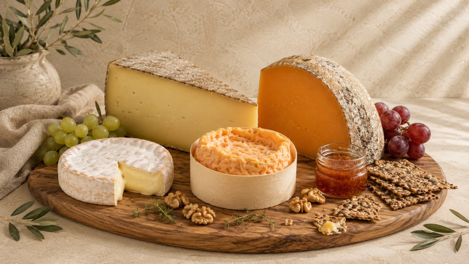 Quesos franceses cremosos para una tabla de aperitivo gourmet