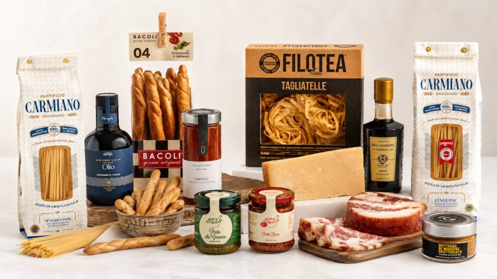 Tienda gourmet online AGÁPICO con pasta italiana, salsas, aceite, queso y productos seleccionados