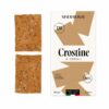 Crostine con Cereales Malafronte 180 g junto a crackers crujientes con semillas sobre fondo blanco
