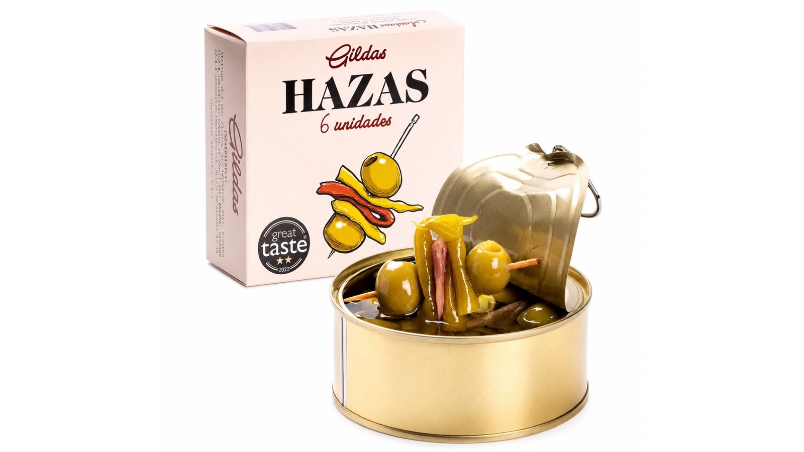 Gildas con anchoa Hazas 6 unidades para aperitivo gourmet
