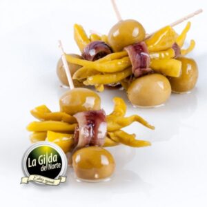 gildas de anchoa con piparra y aceituna la gilda del norte aperitivo gourmet tradicional