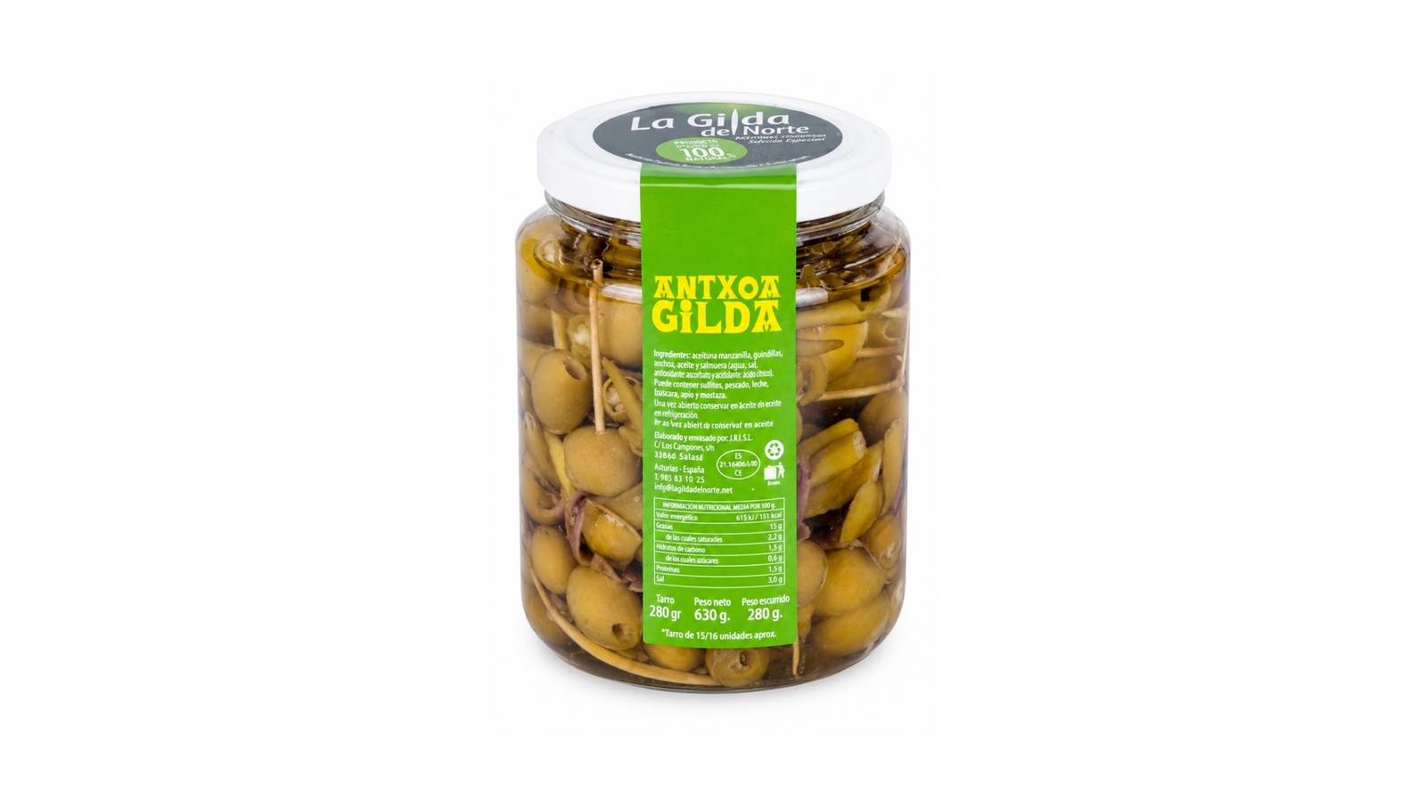 Gildas de anchoa con piparra y aceituna La Gilda del Norte