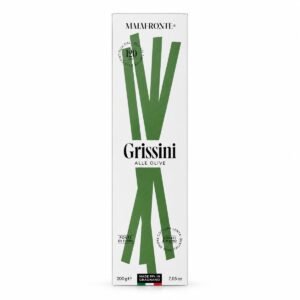 Grissini estirados a mano con aceitunas negras Malafronte 200 g en caja