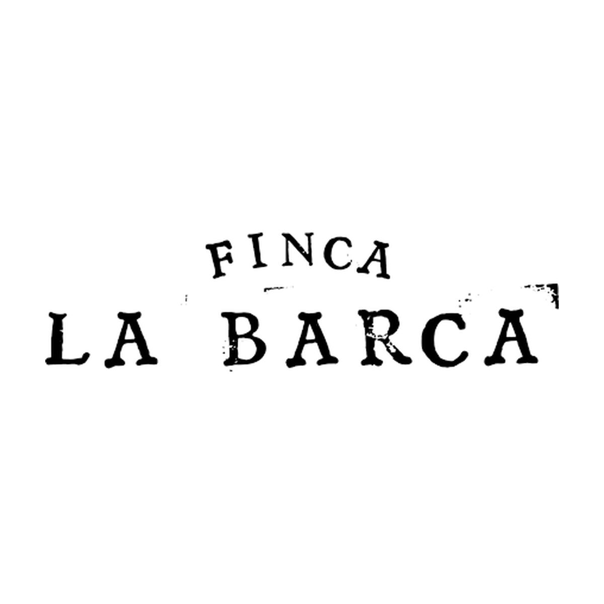 Logotipo Finca La Barca en negro sobre fondo blanco