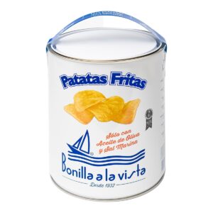 Patatas fritas Bonilla a la Vista con aceite de oliva y sal marina en lata