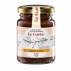 Paté de Aceituna Negra Empeltre La Gaeta en tarro de cristal sobre fondo blanco
