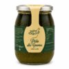 Pesto Genovese Ramella 500 g en tarro de cristal sobre fondo blanco