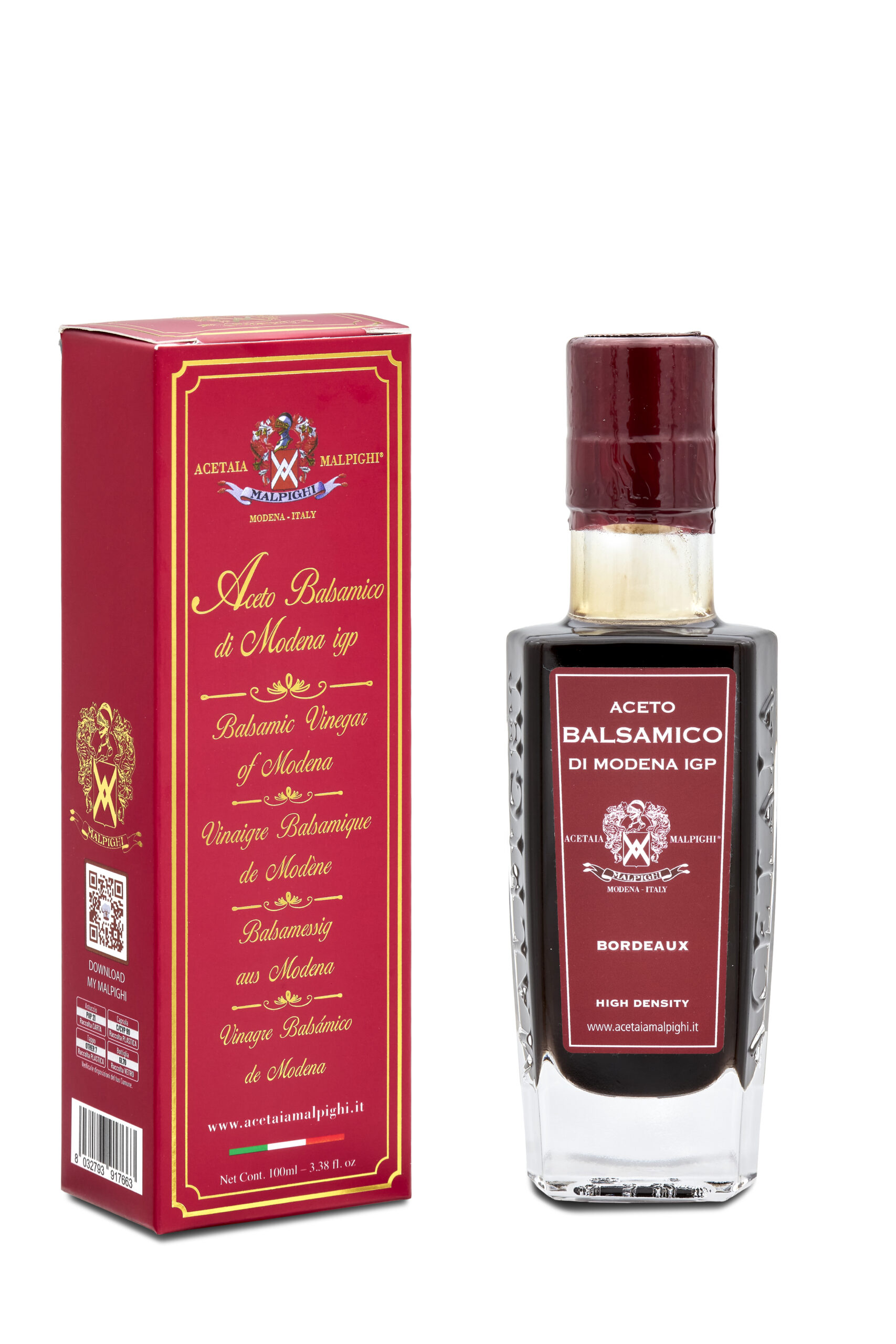 Vinagre Balsámico de Módena IGP Acetaia Malpighi vinagre balsamico de modena igp acetaia malpighi alta densidad botella gourmet