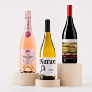 Caja de Vinos Españoles Descubrimiento con cava rosé, Godello y Ribera del Duero