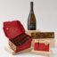 Cesta Corporativa Cava y Chocolate con cava Larus, Moscovitas, chocolate Dubai y Giandujotti Bodrato