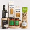 Cesta Despensa Gourmet Vuelta a la Rutina Selección con AOVE, pasta italiana, risotto, salsas, bonito y sal de Añana