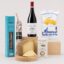 Cesta Gourmet Rioja, Queso e Ibéricos Esencial con vino Rioja, queso curado, salchichón ibérico, patatas fritas y crackers
