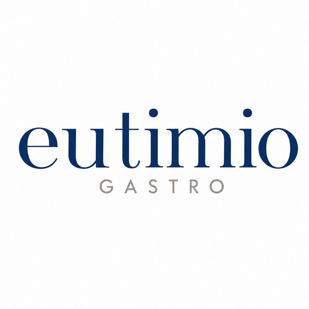 Logo Eutimio Gastro Conservas Eutimio en azul y gris sobre fondo blanco