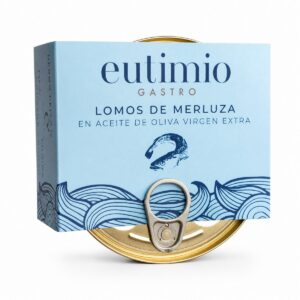 Lomos de Merluza de Lastres en Aceite de Oliva Virgen Extra Conservas Eutimio 260 g en lata