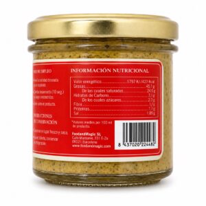 Etiqueta posterior de Salsa Café de Paris Food & Magic 110 ml con información nutricional y conservación