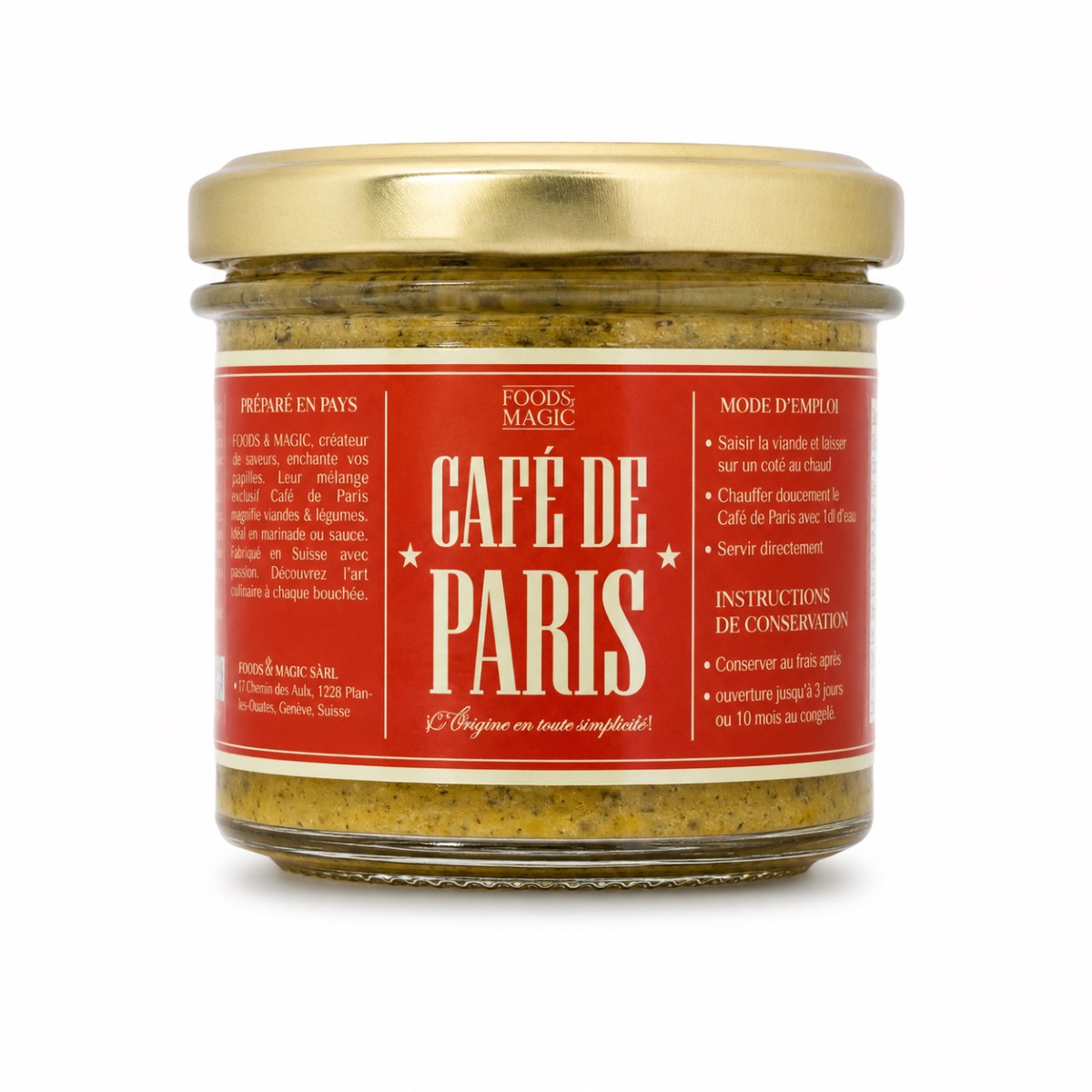 Salsa Café de Paris Foods & Magic 110 g Salsa Café de Paris Foods & Magic 110 g en tarro de cristal
