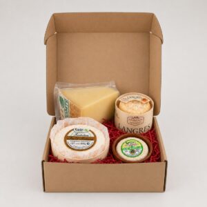 Selección Gourmet de Quesos Franceses 4 productos en caja regalo con Comté, Langres, Saint-Félicien y Saint-Marcellin