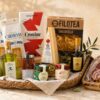Cabecera Crea tu Propia Cesta Gourmet AGÁPICO con productos italianos, AOVE, balsámico, pasta, queso y aperitivos premium