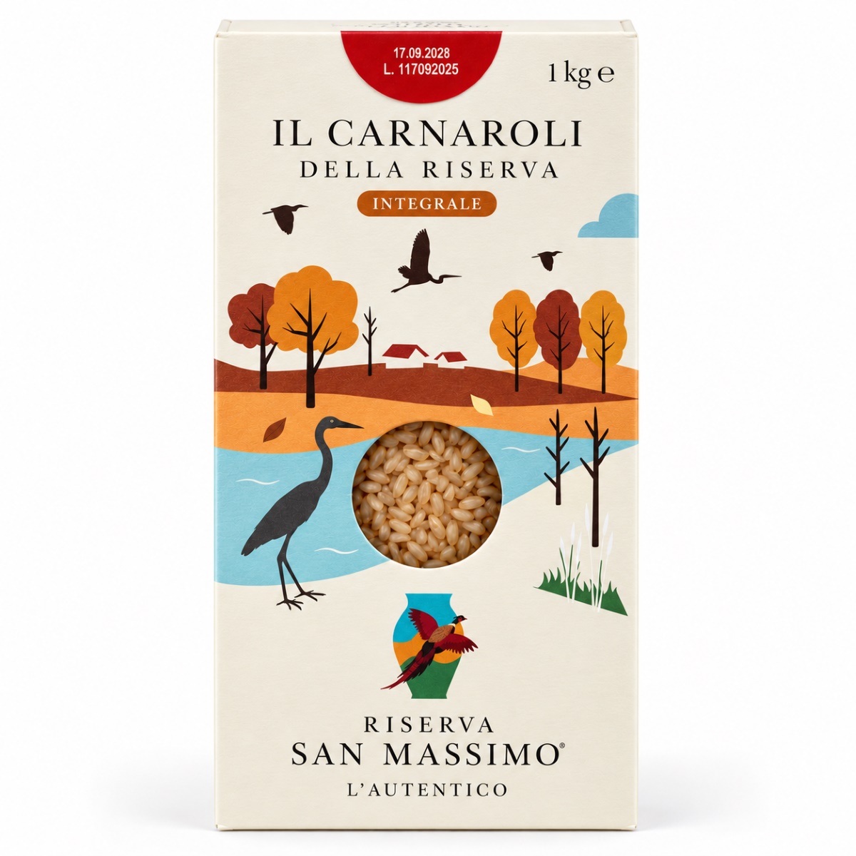 Arroz Carnaroli Integral Riserva San Massimo · 1 kg Arroz Carnaroli Integral Riserva San Massimo 1 kg en caja para risotto