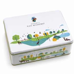 Lata Regalo de Arroces Carnaroli y Vialone Nano Riserva San Massimo 3 kg cerrada