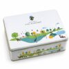 Lata Regalo de Arroz Carnaroli Riserva San Massimo 6 × 500 g cerrada en estuche metálico ilustrado