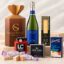 Cesta de Navidad Tradición Española de 6 productos gourmet con cava Cygnus Deneb, turrón, polvorones y conservas españolas