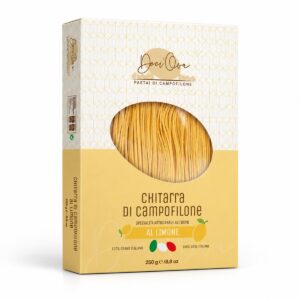 Chitarra di Campofilone al Limone DeciOva 250 g en caja vista lateral